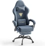 Превью Velvet Fabric Gaming Chair with Footrest — Smart Chairs, Soontrans