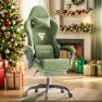 Превью Velvet Fabric Gaming Chair with Footrest — Smart Chairs, Soontrans