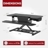 Превью 35" Electric Standing Desk Converter with Large Keyboard Tray — Standing Desk, SANODESK