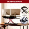 Превью 35" Electric Standing Desk Converter with Large Keyboard Tray — Standing Desk, SANODESK