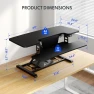 Превью 40" Electric Standing Desk Converter with Wide Keyboard Tray — Standing Desk, FLEXISPOT