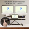 Превью 40" Electric Standing Desk Converter with Wide Keyboard Tray — Standing Desk, FLEXISPOT