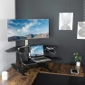 Превью Corner Electric Height Adjustable Cubicle Standing Desk Converter — Standing Desk, VIVO