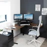 Превью Corner Electric Height Adjustable Cubicle Standing Desk Converter — Standing Desk, VIVO