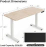 Превью Electric Standing Desk 70 x 27 Inches Adjustable Height — Standing Desk, KORGOL