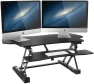 Превью Electric Standing Desk Converter for Dual Monitors — Standing Desk, Mount-It!