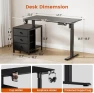 Превью Electric Standing Desk with Drawers, 47 x 24 Inches, Height Adjustable — Standing Desk, REAHOME