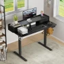 Превью Electric Standing Desk with Drawers and Storage Shelf — Standing Desk, Furmax