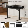 Превью Electric Standing Desk with Drawers and Storage Shelf — Standing Desk, Furmax