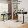 Превью Electric Standing Desk with Drawers and Storage Shelf — Standing Desk, Furmax