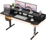 Превью Electric Standing Desk with Drawers and Storage Shelf — Standing Desk, Furmax