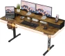 Превью Electric Standing Desk with Drawers and Storage Shelf — Standing Desk, Furmax