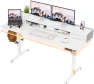Превью Electric Standing Desk with Drawers and Storage Shelf — Standing Desk, Furmax