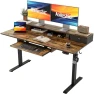 Превью Height Adjustable Electric Standing Desk with 2 Drawers and Splice Board — Standing Desk, Agilestic