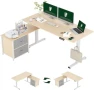 Превью L-Shaped Standing Desk with Drawers — Standing Desk, FLEXISPOT