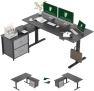 Превью L-Shaped Standing Desk with Drawers — Standing Desk, FLEXISPOT