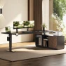 Превью L-Shaped Standing Desk with Drawers — Standing Desk, FLEXISPOT