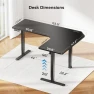 Превью L-Shaped Standing Desk with Power Outlets — Standing Desk, HUANUO