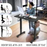 Превью 40-Inch Mobile Electric Height Adjustable Sit to Stand Desk with Drawer, Hanging Hooks and Cable Management — Standing Desk, SHW