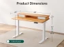 Превью 40 x 24 Inch Height Adjustable Electric Standing Desk with Double Drawer — Standing Desk, FEZIBO