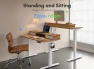 Превью 40 x 24 Inch Height Adjustable Electric Standing Desk with Double Drawer — Standing Desk, FEZIBO
