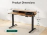 Превью 48 x 24 Inch Height Adjustable Electric Standing Desk with Double Drawer and Storage Shelf — Standing Desk, FEZIBO