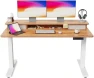 Превью 48 x 24 Inch Height Adjustable Electric Standing Desk with Double Drawer and Storage Shelf — Standing Desk, FEZIBO