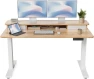 Превью 48 x 24 Inch Height Adjustable Electric Standing Desk with Double Drawer and Storage Shelf — Standing Desk, FEZIBO