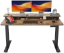 Превью 48 x 24 Inch Height Adjustable Electric Standing Desk with Double Drawer and Storage Shelf — Standing Desk, FEZIBO