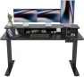 Превью 48 x 24 Inch Height Adjustable Electric Standing Desk with Double Drawer and Storage Shelf — Standing Desk, FEZIBO