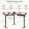 Превью 60 Inches L Shaped Electric Standing Desk — Standing Desk, RedLemon
