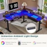 Превью 60 Inches L Shaped Electric Standing Desk — Standing Desk, RedLemon