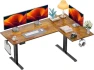 Превью 71x48 inch Dual Motor L Shaped Electric Standing Desk — Standing Desk, HUANUO