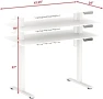 Превью Electric Height Adjustable Sit to Stand Desk with Hanging Hooks and Cable Management — Standing Desk, SHW