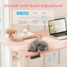 Превью Electric Height Adjustable Standing Desk, 48 Inch Pink Computer Desk for Women Girls, Sit Stand Table for Home, Office,... — Standing Desk, OffiGo