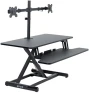 Превью Electric Height Adjustable Standing Desk Converter with Dual Monitor Stand — Standing Desk, VIVO