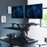 Превью Electric Height Adjustable Standing Desk Converter with Dual Monitor Stand — Standing Desk, VIVO