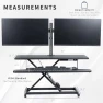 Превью Electric Height Adjustable Standing Desk Converter with Dual Monitor Stand — Standing Desk, VIVO