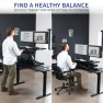 Превью Electric Height Adjustable Standing Desk Converter with Dual Monitor Stand — Standing Desk, VIVO