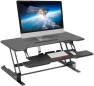Превью Electric Standing Desk Converter with 38" Tabletop — Standing Desk, Mount-It!