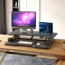 Превью Electric Standing Desk Converter with 38" Tabletop — Standing Desk, Mount-It!