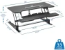 Превью Electric Standing Desk Converter with 38" Tabletop — Standing Desk, Mount-It!