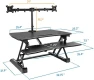 Превью Electric Standing Desk Converter with Dual Monitor Arms — Standing Desk, Mount-It!