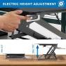 Превью Electric Standing Desk Converter with Dual Monitor Arms — Standing Desk, Mount-It!