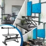 Превью Electric Standing Desk Converter with Dual Monitor Arms — Standing Desk, Mount-It!