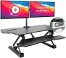 Превью Electric Standing Desk Converter with Dual Monitor Arms — Standing Desk, Mount-It!