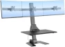 Превью Electric Standing Desk Converter with Dual Monitor Mounts — Standing Desk, Mount-It!