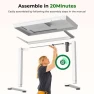 Превью Electric Standing Desk with Drawer, 35" x 20" Whole Piece Tabletop, Height Adjustable Desk with Storage & USB Ports — Standing Desk, JYLH JOYSEEKER