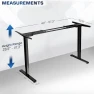Превью Heavy Duty Dual Motor Electric Sit Stand Desk Frame — Standing Desk, VIVO
