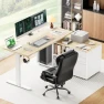 Превью L-Shaped Executive Standing Desk with File Cabinet — Standing Desk, Marsail